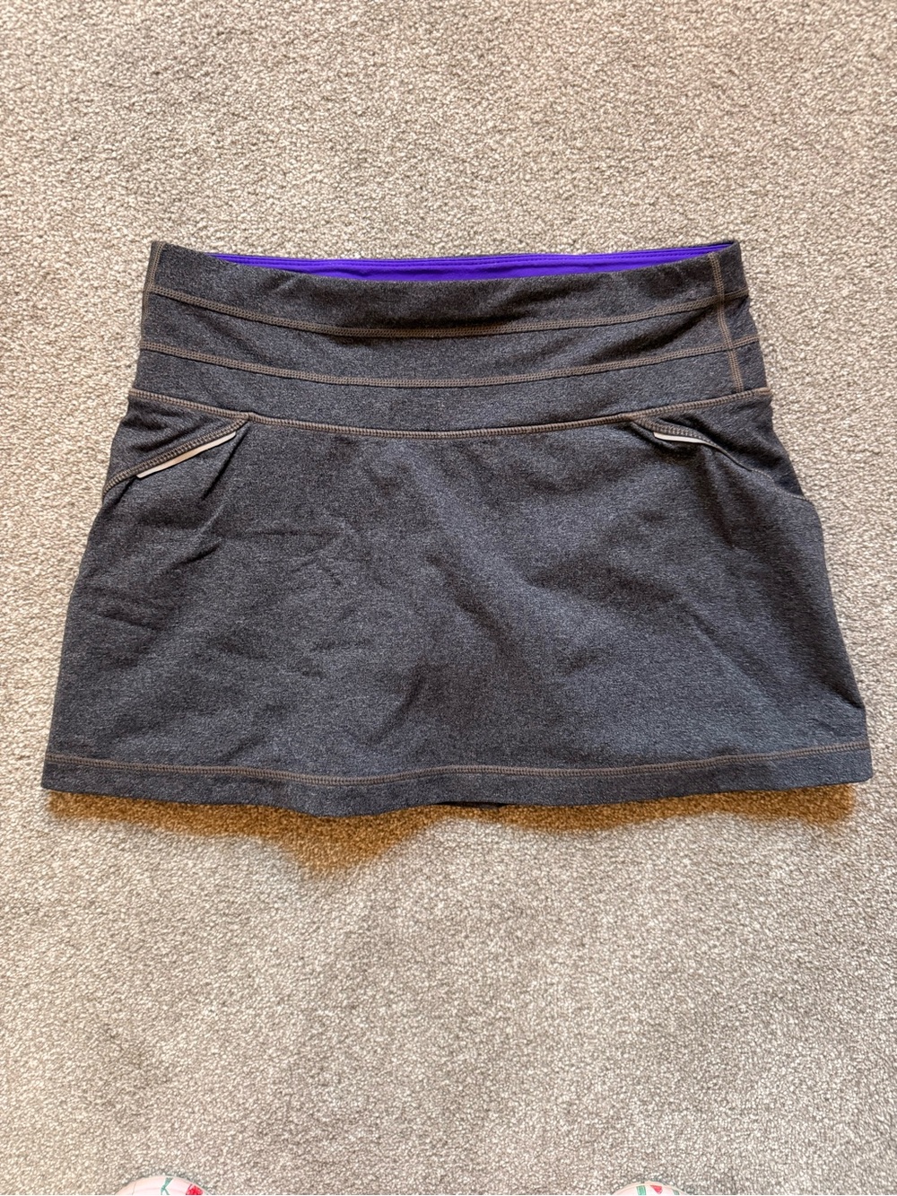 Athleta Charcoal Gray Active Skort